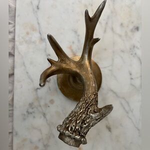 COPY - Rustic Antler Wine Bottle Holder in Bronze Finish